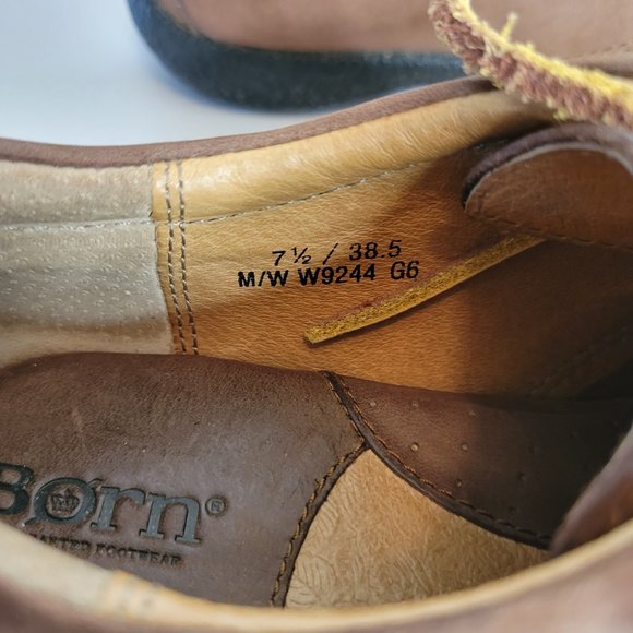 Born Women's Nubuck Leather Brown Lace Up's  Size 7.5 / 38.5 - Picture 9 of 10